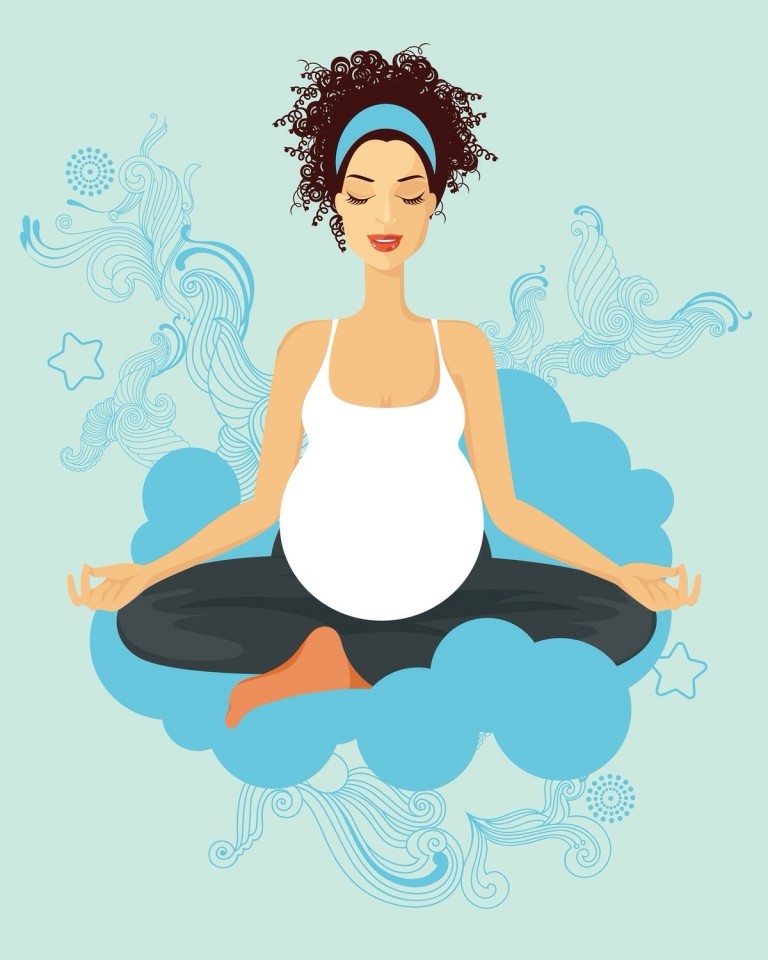 Yoga para embarazadas. - posturas -